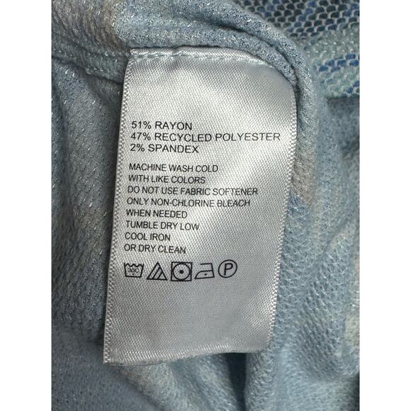 Tommy Bahama Islandzone Men's Short Sleeve Blue Palm Leaf Print Polo - Size XL - Picture 4 of 5